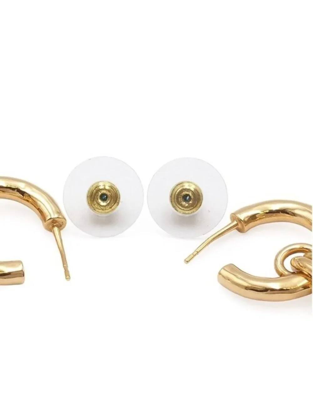 Chanel Earrings Drop Gold Metal Rhinestone CC Logo Flower Motif 22K